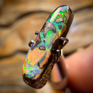 🔨 AUCTION 🔨 Reserve 💎 High Roller Banger Auction 💎 1.8cts - Yowah Nut Kernel Opal. Australian Boulder Opal