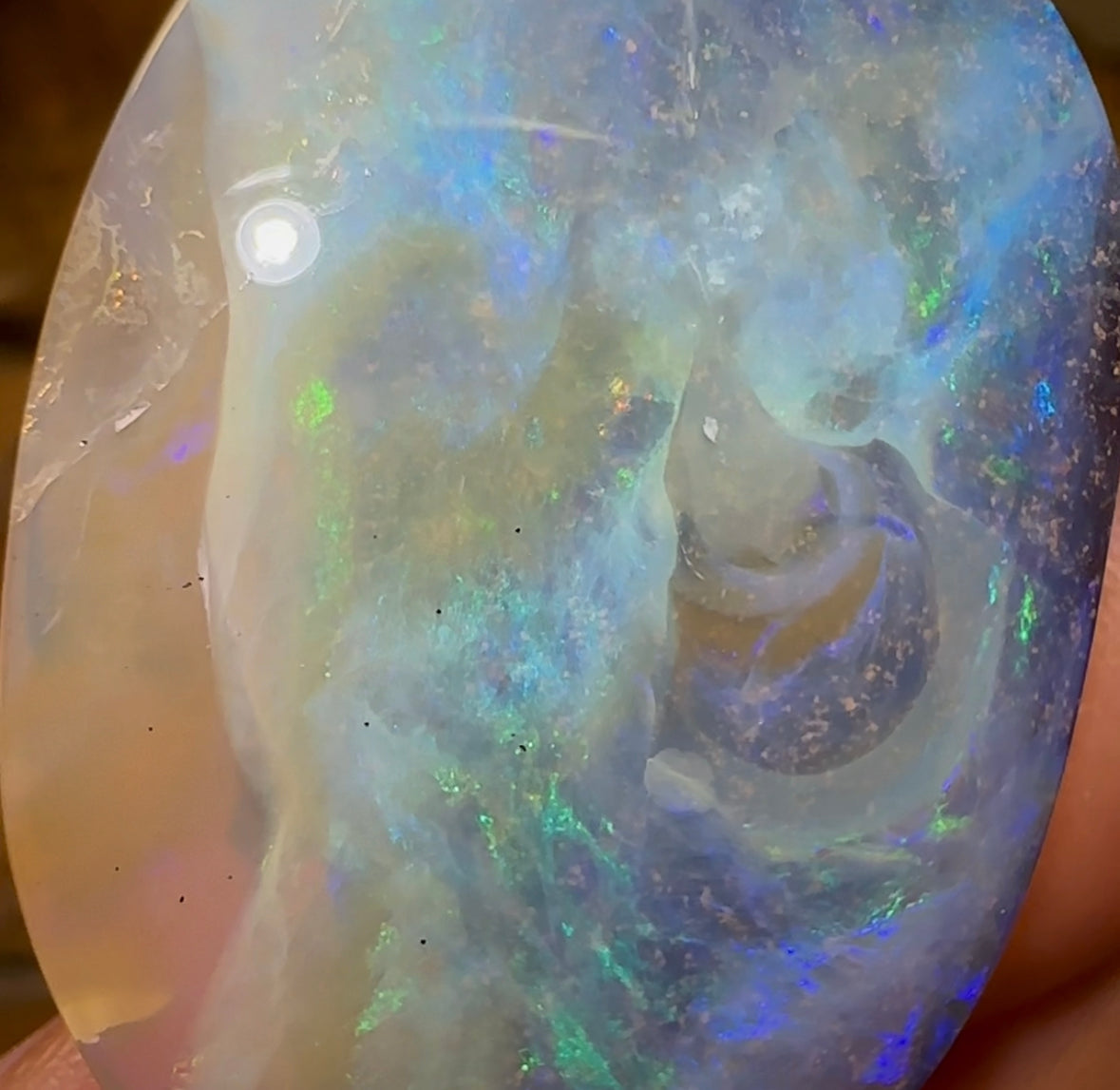 71.3cts - “Water World”Large Queensland Boulder Opal from Winton - Opal Whisperers