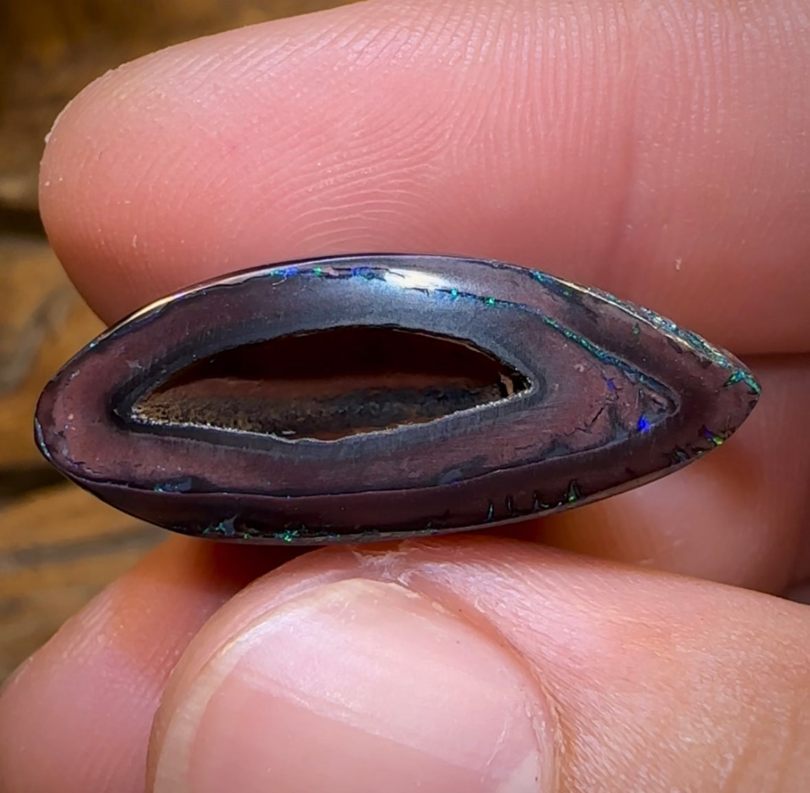 41.1cts - Tribal Koroit Nut Opal Specimen. Double Sided Rare Half Polished Nut - Opal Whisperers