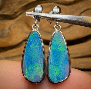 St. Silver - Queensland Boulder Opal Doublet Earrings - Opal Whisperers