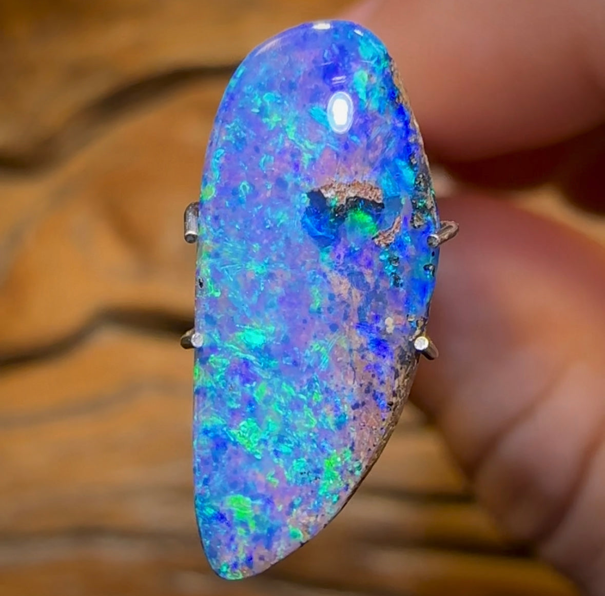 2.7cts - “So Bright” GEM Solid Australian Boulder Pipe Opal - Opal Whisperers