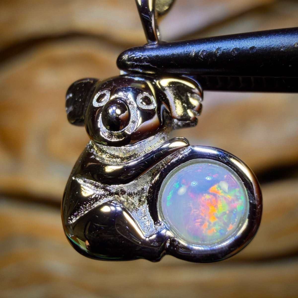 Sterling Silver - Solid South Australian Crystal Opal Pendants Red Multi. BULK LISTING
