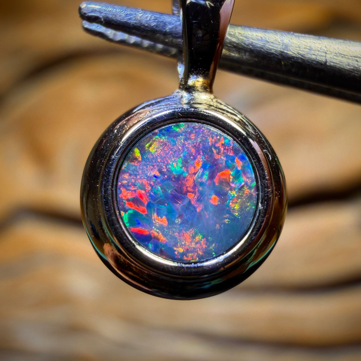 WILDCARD! Sterling Silver - Queensland Boulder Opal Doublet Pendant