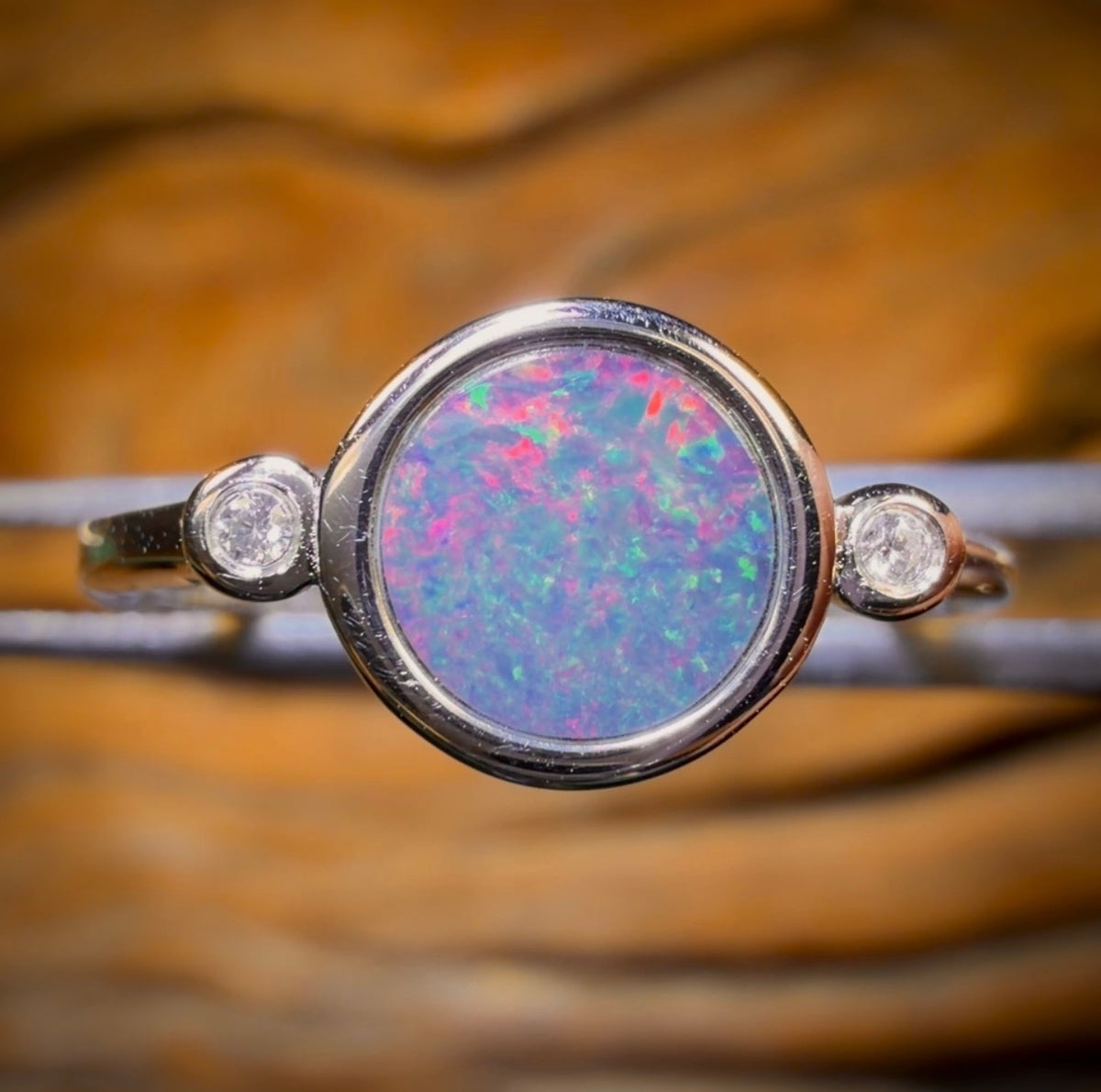 Sterling Silver - Queensland Boulder Opal Doublet Ring