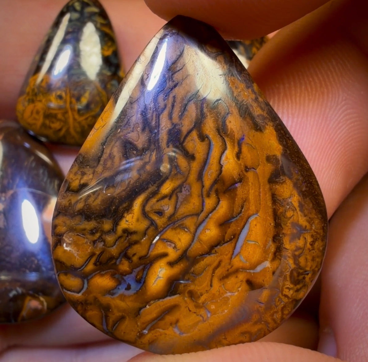 🔒 141.5cts - 5x Australian Tribal Boulder Opal’s. Wholesale Dealers Parcel
