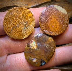 83.1cts - 3x Australian Tribal Boulder Opal’s. Wholesale Dealers Parcel