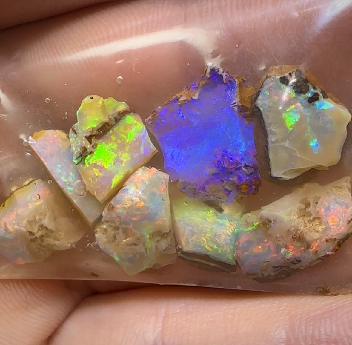 18.9cts - 8x Australian Yowah Boulder Crystal Opal Rough Pieces - Opal Whisperers