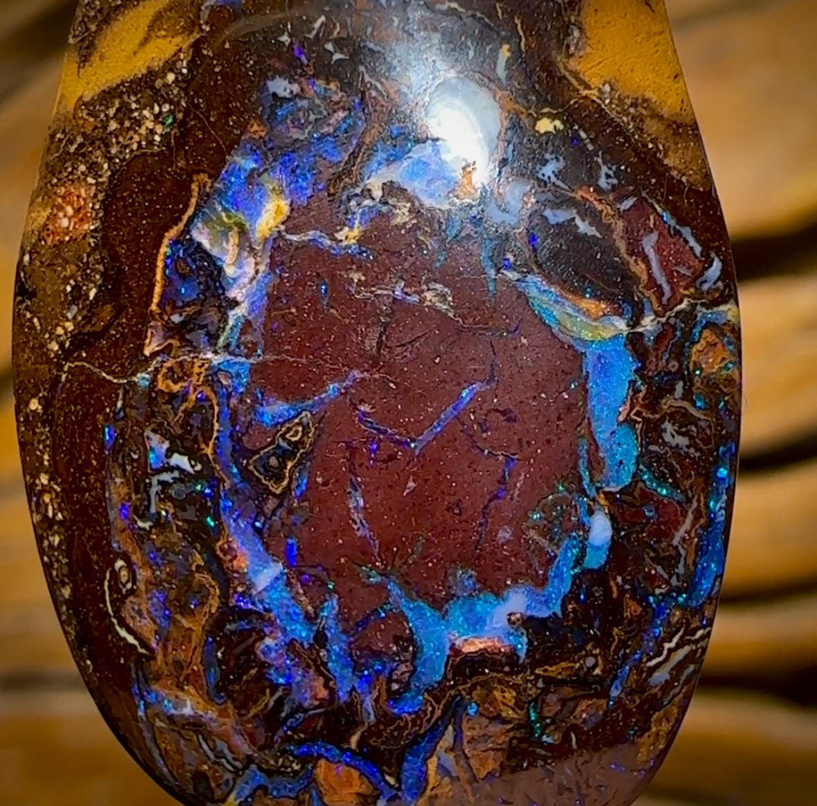 41.9cts - Tribal Queensland Boulder Yowah Nut Opal. Double Sided