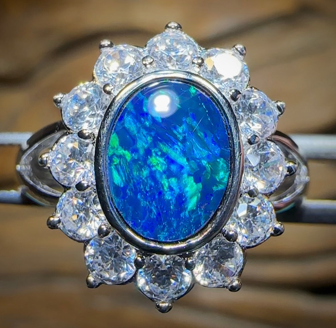 Sterling Silver - Princess Design, Australian Boulder Opal Doublet Ring - Opal Whisperers