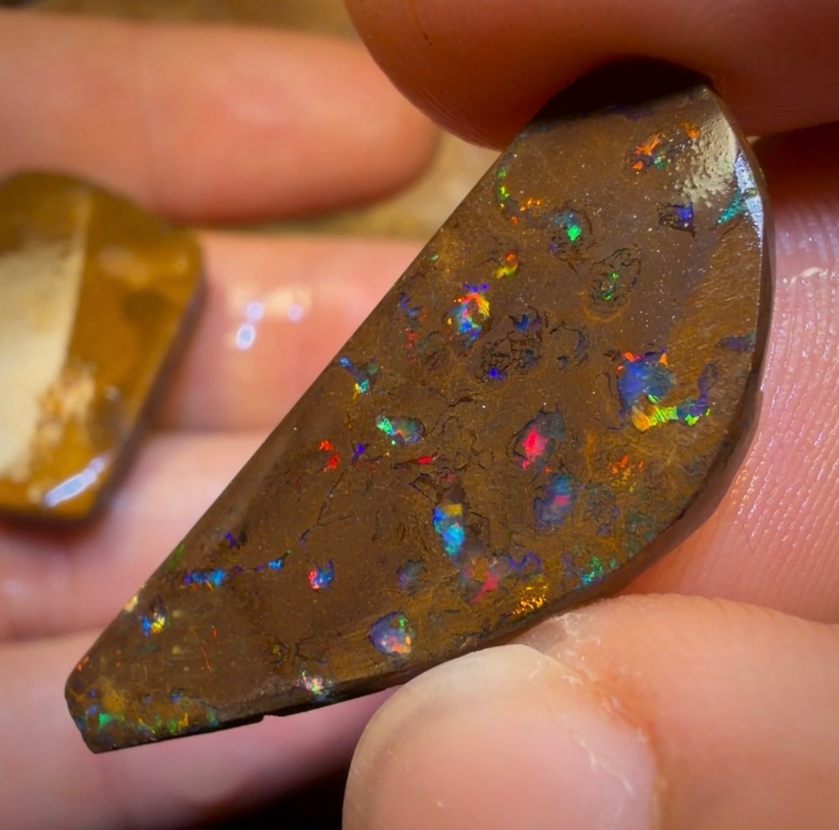 🔒76.1cts - 3x Queensland Boulder Opal Rubs. Bubble Band