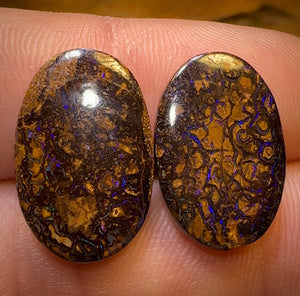 19.6cts - Tribal Queensland Boulder Opal Pair