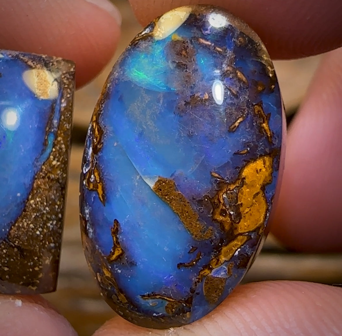 32.3cts - Australian Boulder Seam Opal Pair