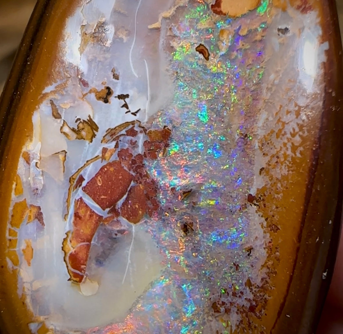 80.4cts - “Nessie” Yowah Nut Kernel Opal Picture Stone, Australian Opal - Opal Whisperers