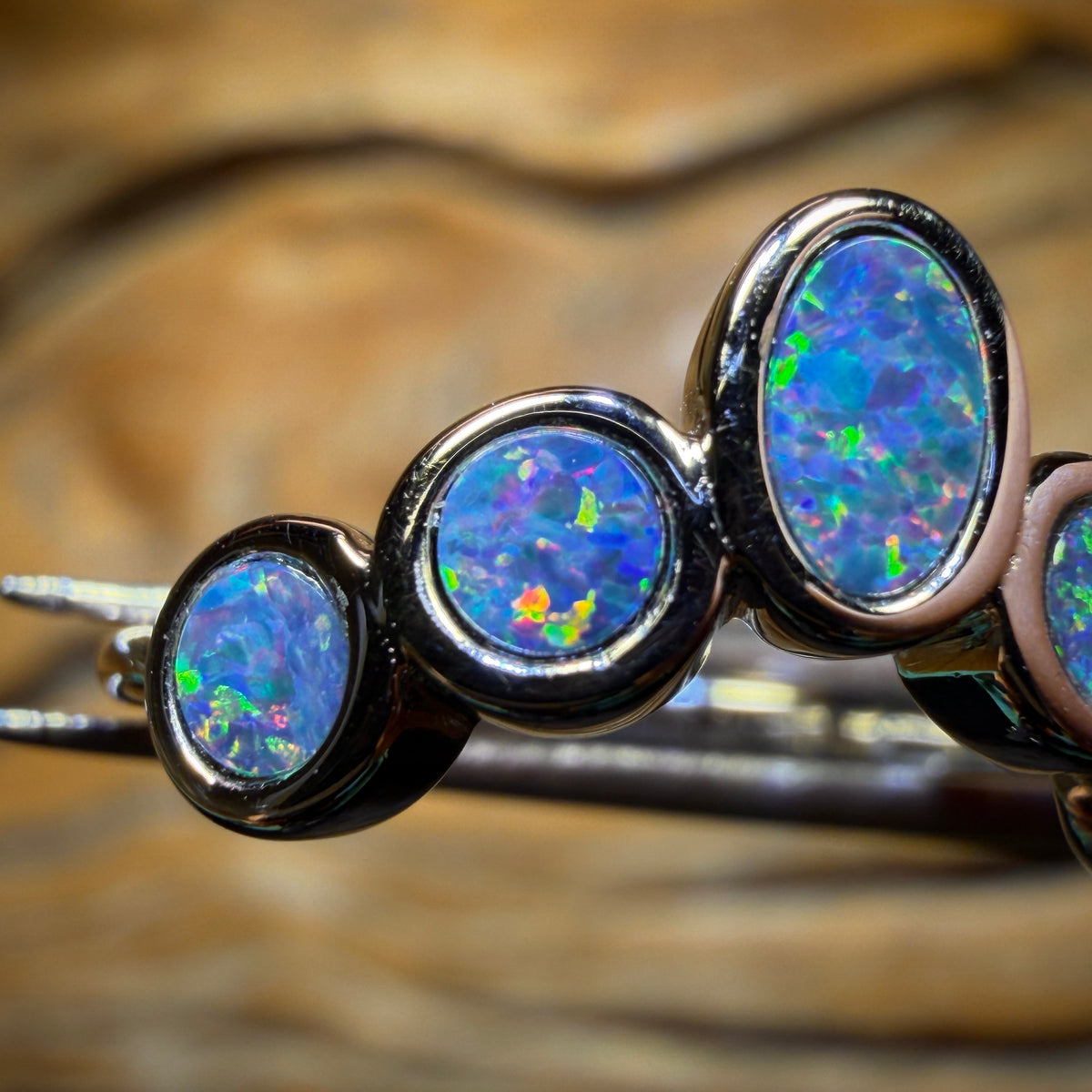 Bargain Card! Sterling Silver - Queensland Boulder Opal Doublet Ring