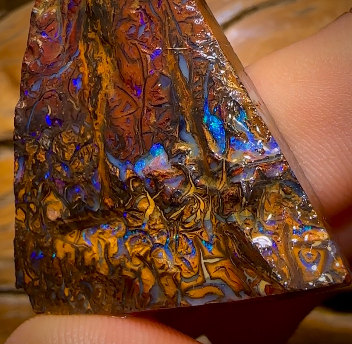 125.4cts -Tribal Split 2 Yowah Nut Opal Rough Piece. Australian Opal