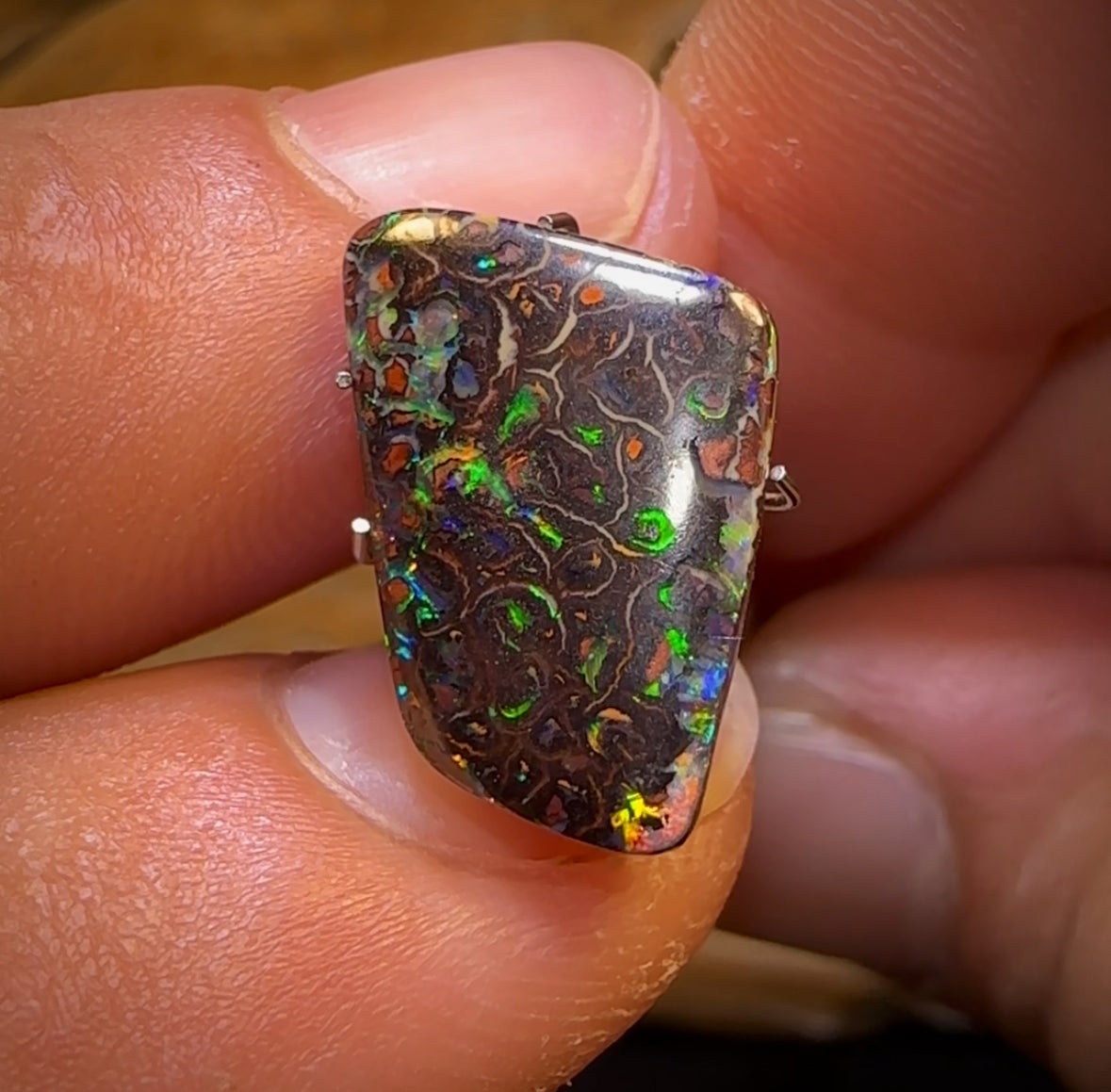 8.5cts - Tribal Australian Boulder Opal from Yowah Electric