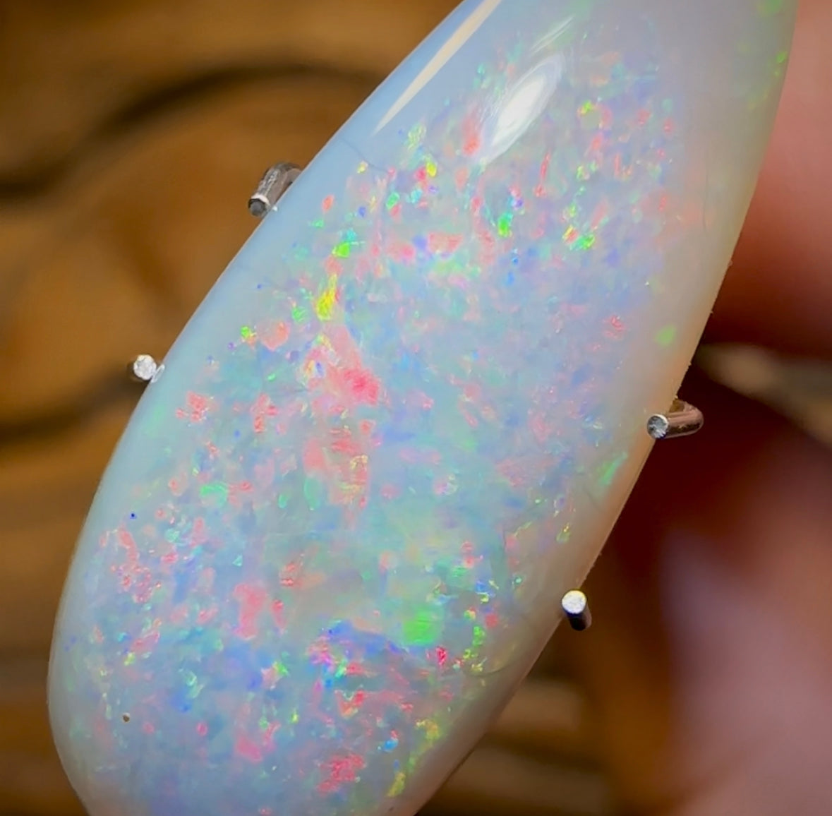 6.35cts - Rare Mintabie Crystal Opal. Decades Old ISAAC CUT - Opal Whisperers
