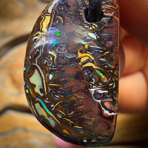 24 x 14mm - Drilled Tribal Queensland Boulder Opal Necklace