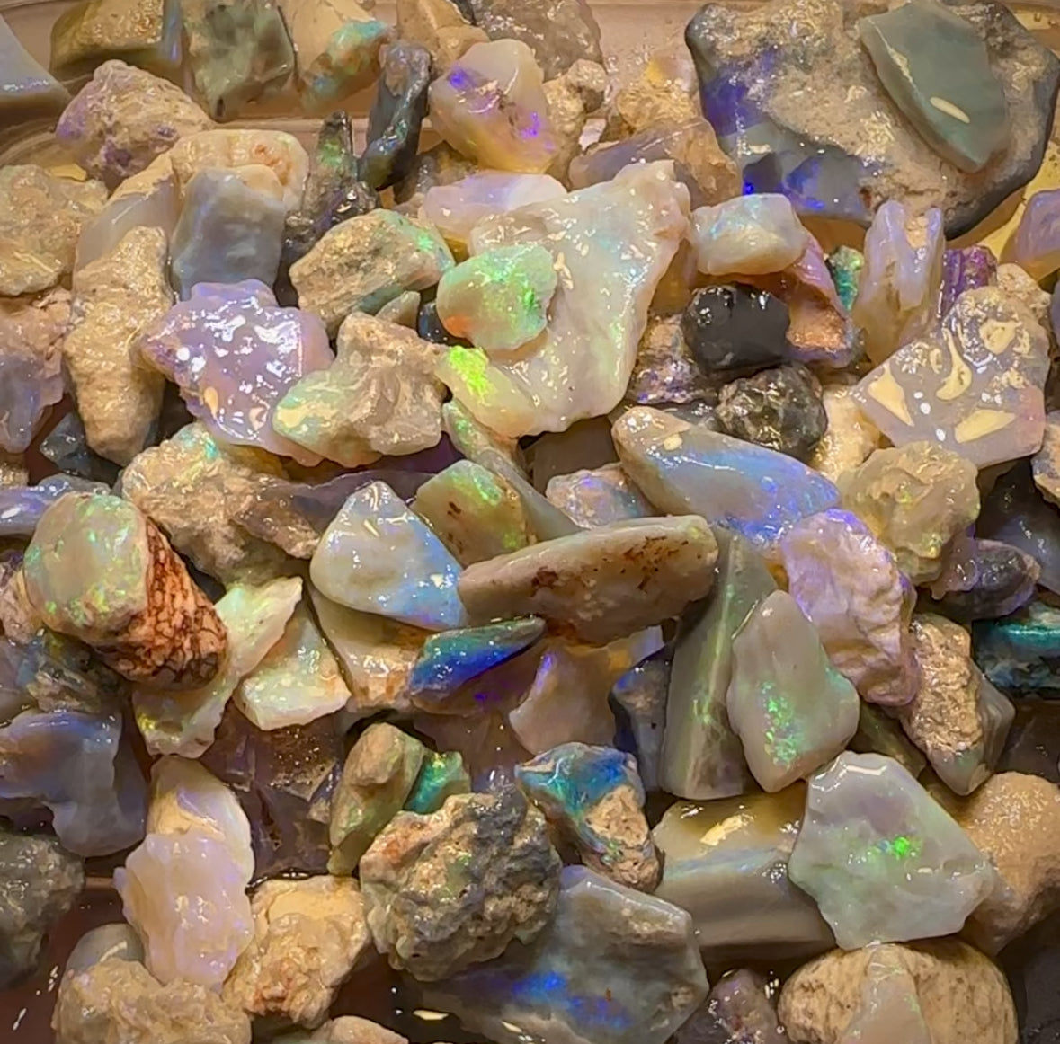 🔒540cts - 50+ Lightning Ridge Opal Rough. Serious Cutters Parcel! New Price Bargain
