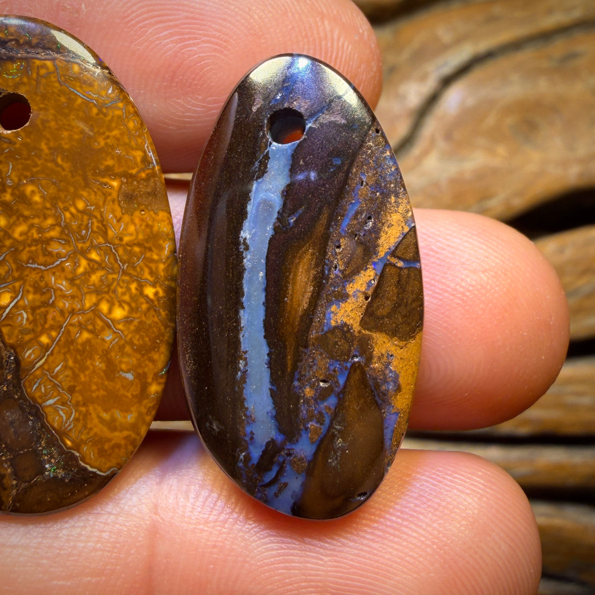 70.8cts - 3x Drilled Queensland Boulder Opals. BARGAIN Wholesale Parcel