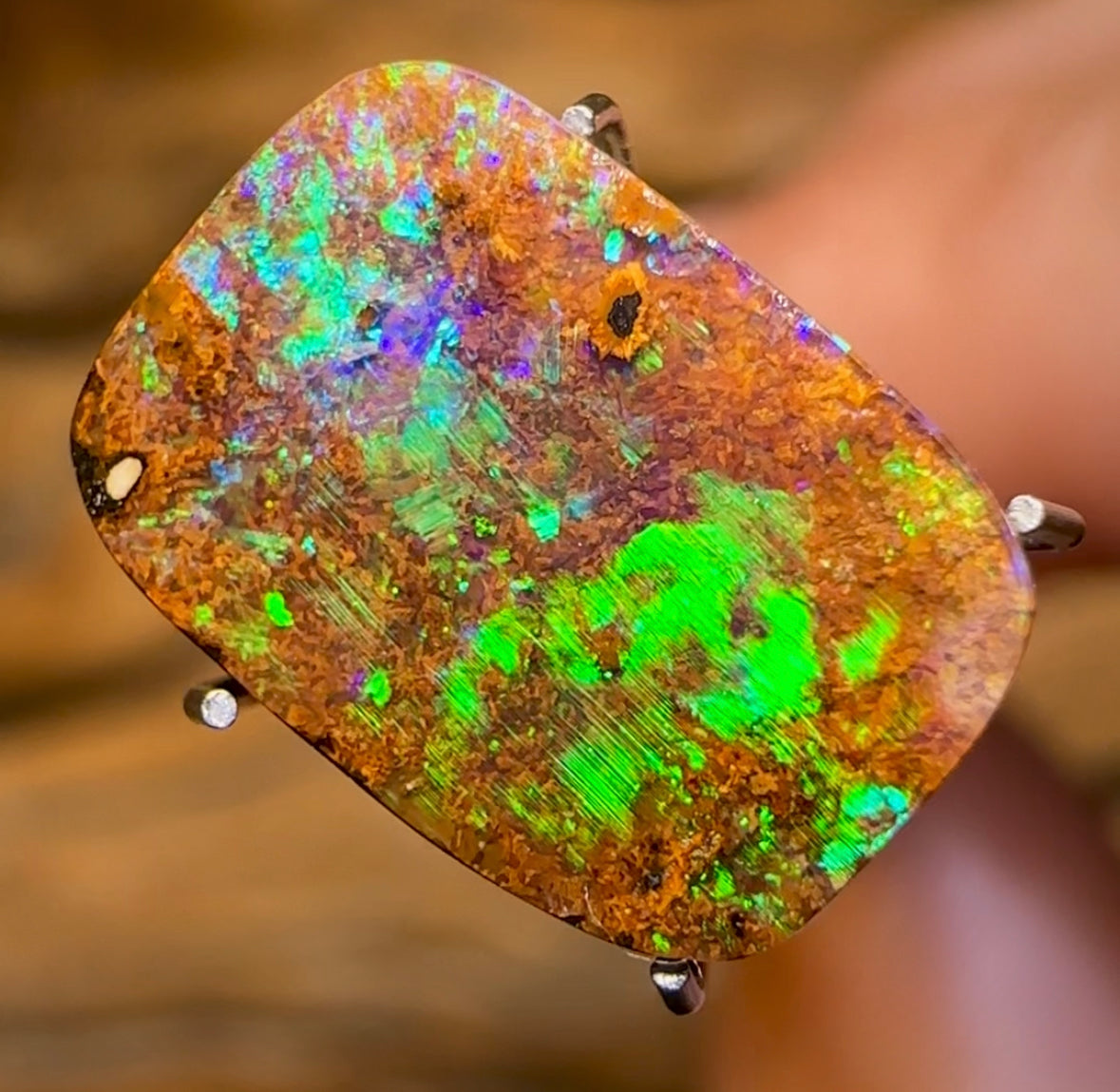 3.4cts - Winton Seam Opal. Australian Boulder Opal - Opal Whisperers