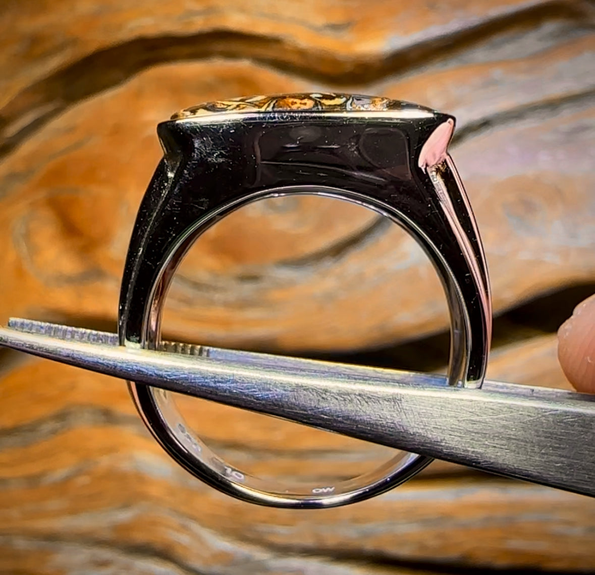 DADDY COOL Sterling Silver - Solid Tribal Boulder Opal Ring. Unisex