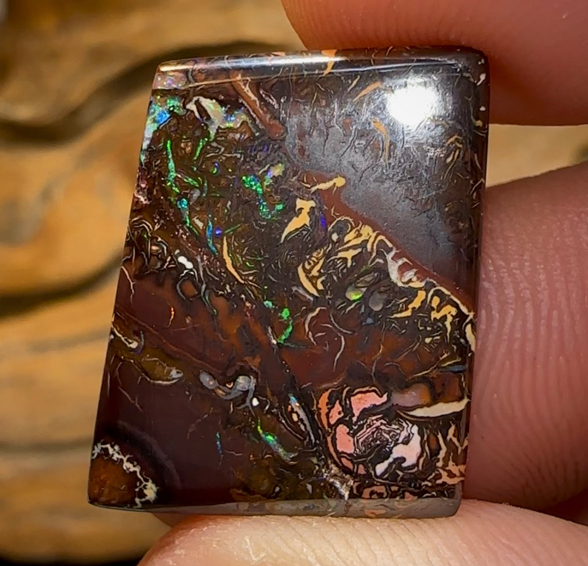 23.8cts - Queensland Boulder Opal Great Pattern - Opal Whisperers