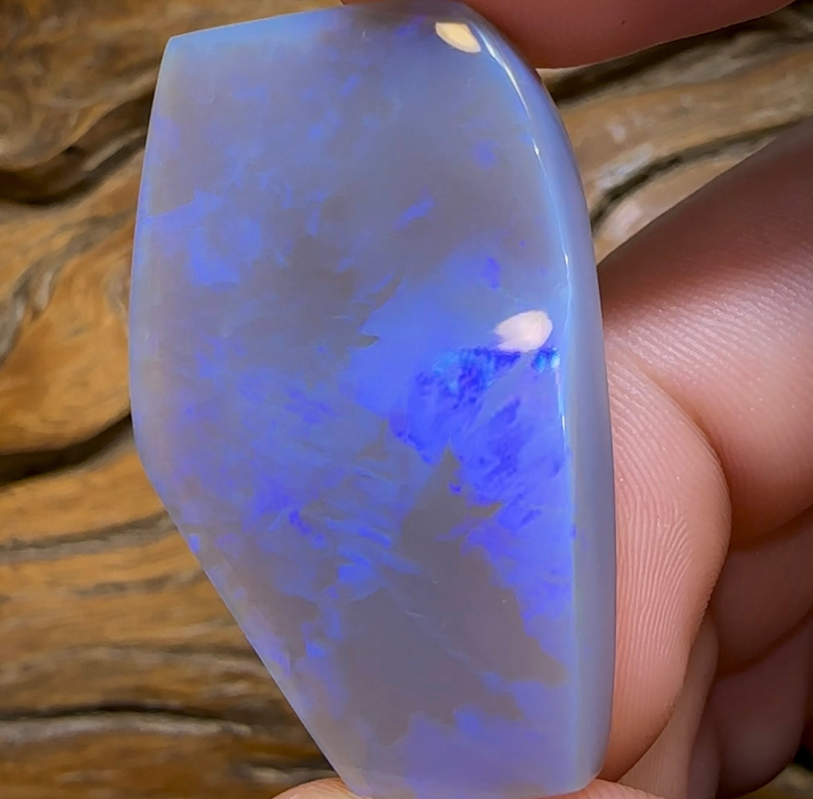 50.6cts - “Purple Slab” Huge Australian Dark Opal from Lightning Ridge - Opal Whisperers