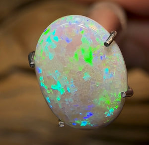 1.35cts - Solid Lightning Ridge Semi Black Opal - Opal Whisperers