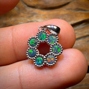 🔨 AUCTION 🔨 Sterling Silver - Queensland Boulder Opal Doublet Pendant