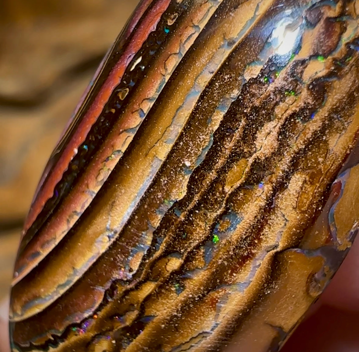 47.6cts - Yowah Nut Tribal Opal. Australian Opal - Opal Whisperers