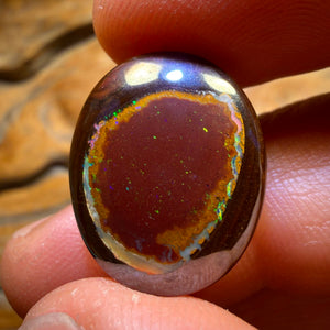 17.9cts - Yowah Nut Kernel Opal. Double Sided Crystal Center