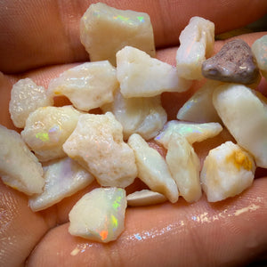 🔨 AUCTION 🔨 91.6cts - 20x South Australian White Opal Rough Parcel