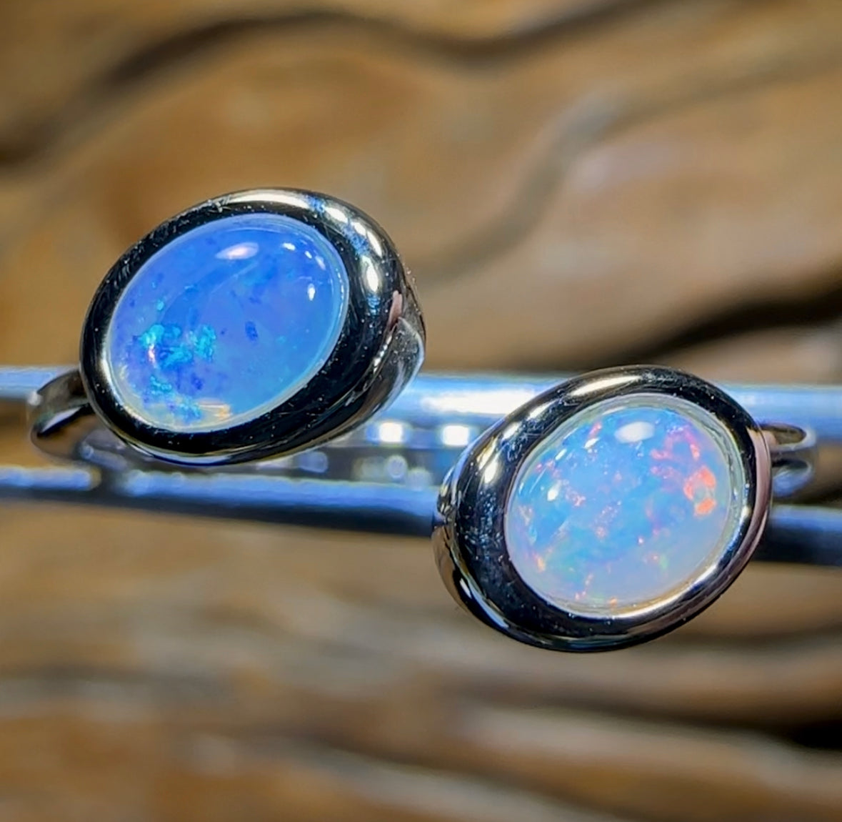 🔒Sterling Silver - WHOLESALE 9 PIECE RING PARCEL. Solid South Australian Opal Jewellery