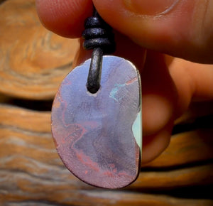 23 x 15mm - Drilled Queensland Boulder Opal Necklace