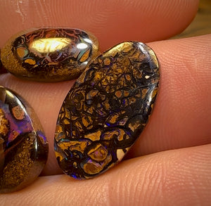 🔒36.7cts - 5x Finished Tribal Queensland Boulder Opals. Wholesale Parcel