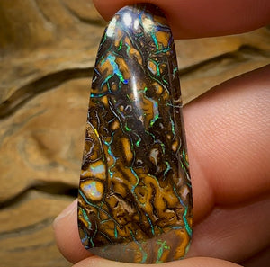 44.4cts - Australian Boulder Opal. Tribal Pattern