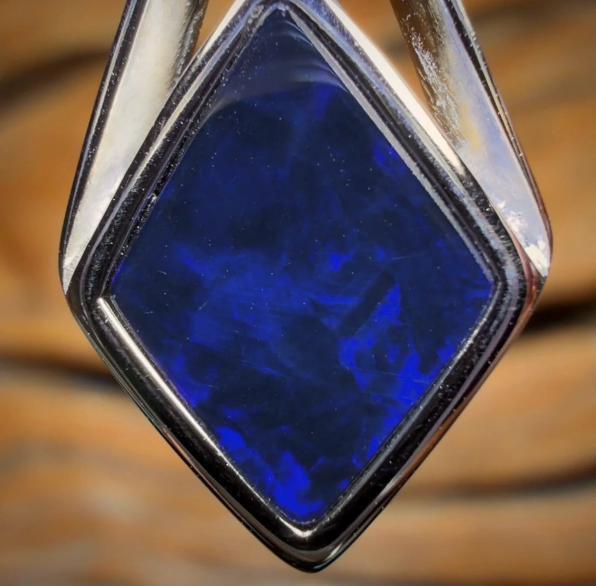 Sterling Silver - Queensland Boulder Opal Doublet Pendant