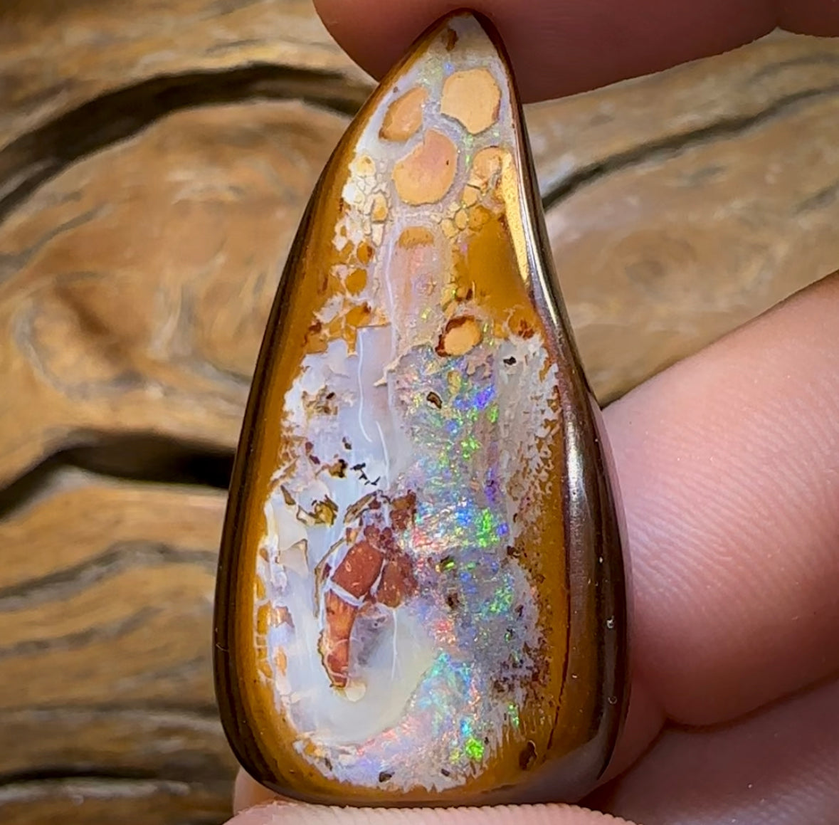 80.4cts - “Nessie” Yowah Nut Kernel Opal Picture Stone, Australian Opal - Opal Whisperers