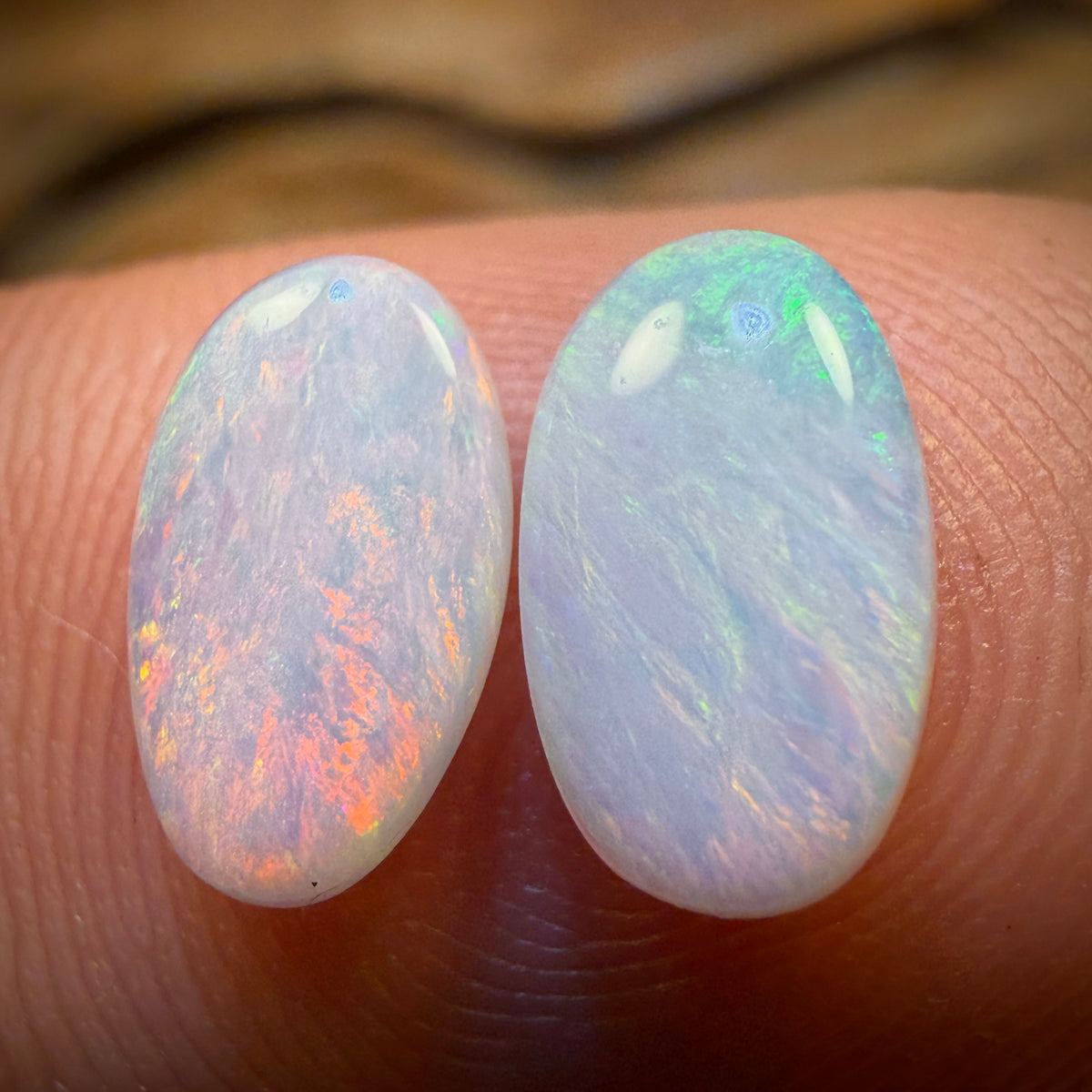 1.4cts - Australian Boulder Seam Opal Pair