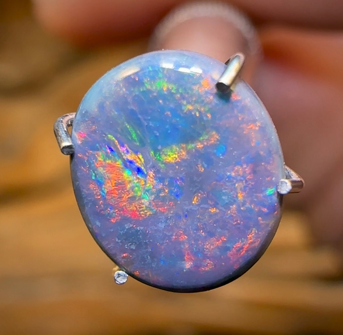 1.4cts - Australian Black Opal from Lightning Ridge. Old School Collection - Opal Whisperers