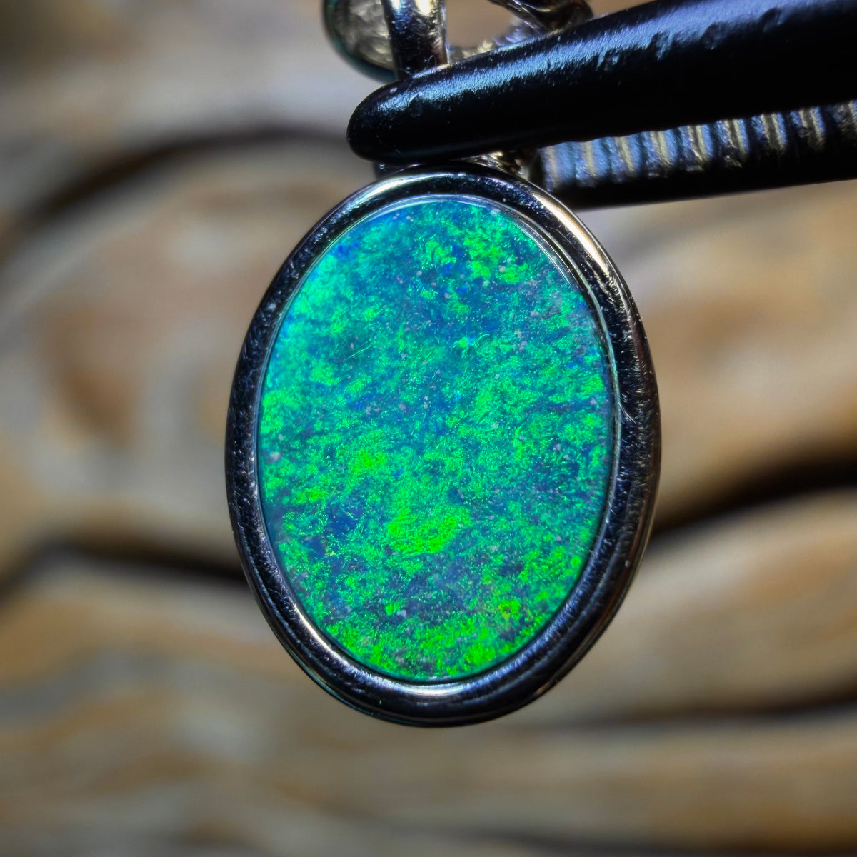 HDW Sterling Silver - Queensland Boulder Opal Doublet Pendant
