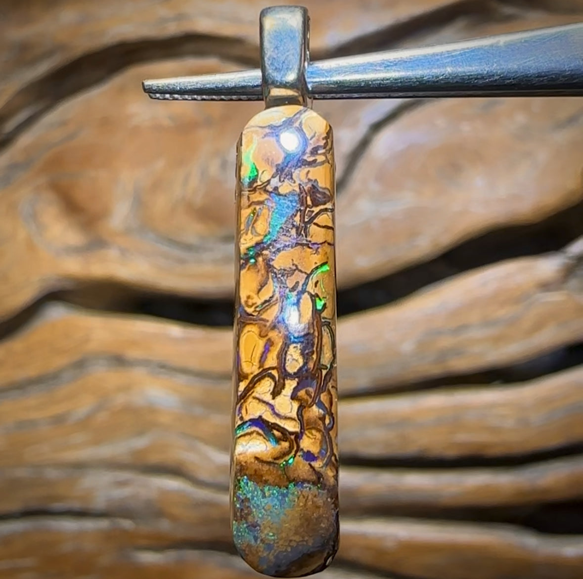 Solid Tribal Queensland Boulder Unisex Opal Pendant