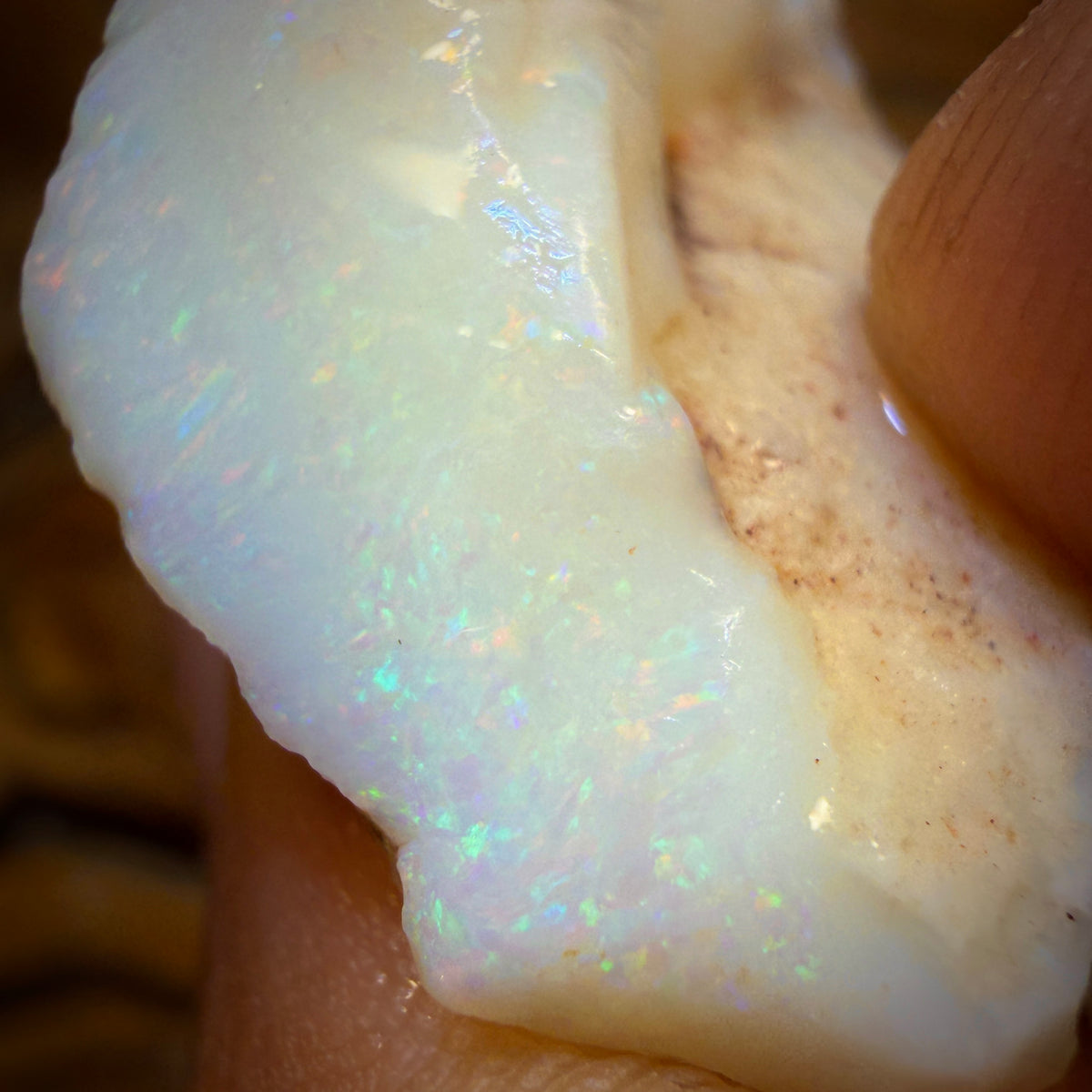 34.4cts - South Australian White Opal Rough Piece