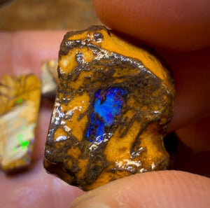 🔒90,4 ct – 4x Rohopal-Paket aus Yowah-Nuss. Australischer Boulder-Opal.