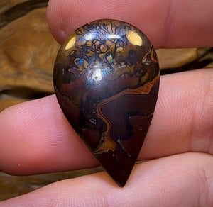 50.6cts - “Deep Blue Tribal”Koroit Nut Kernel Opal