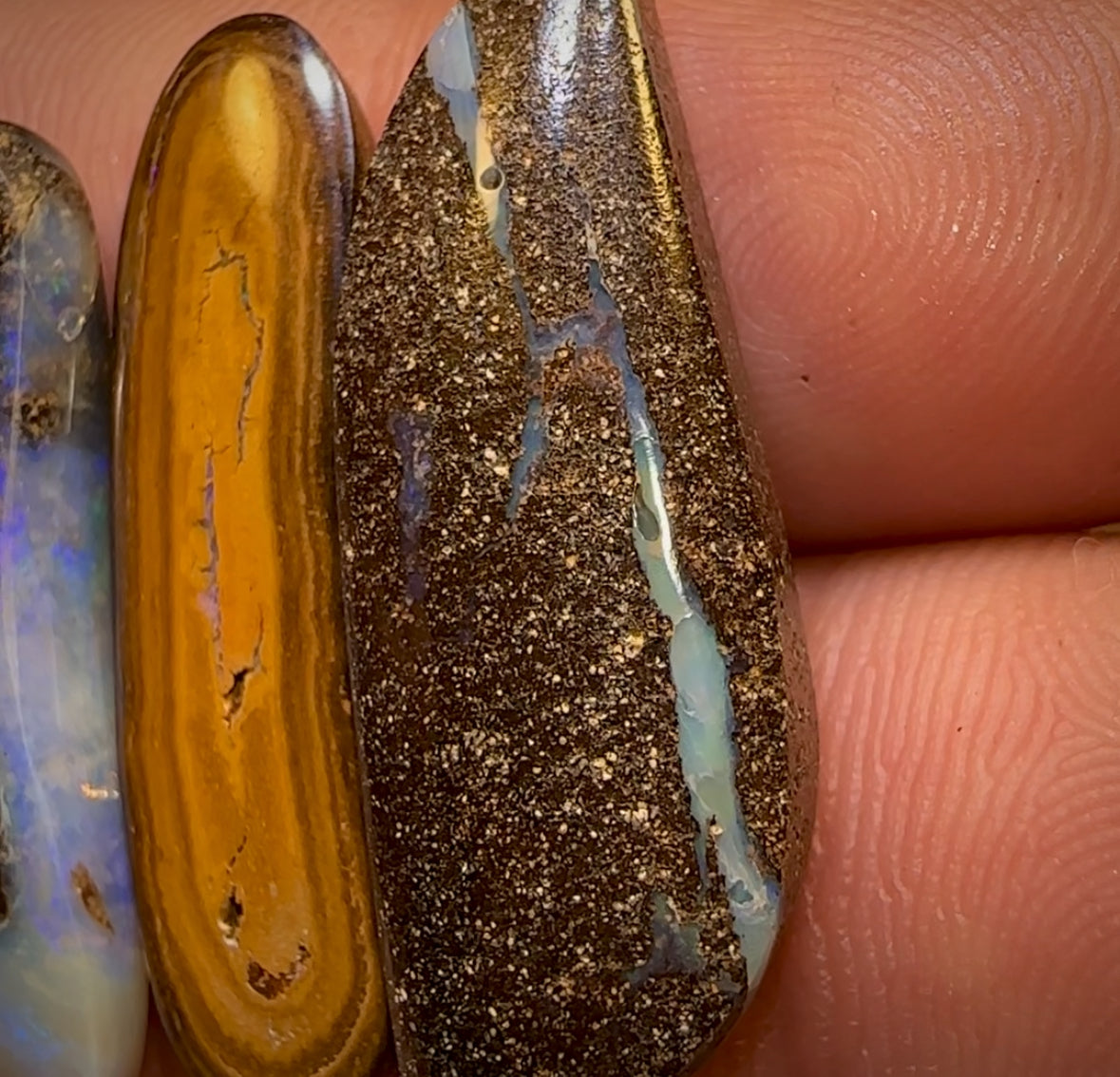 🔨 AUCTION 🔨 No Reserve 31.4cts - 3x Loose Queensland Boulder Opals. Parcel