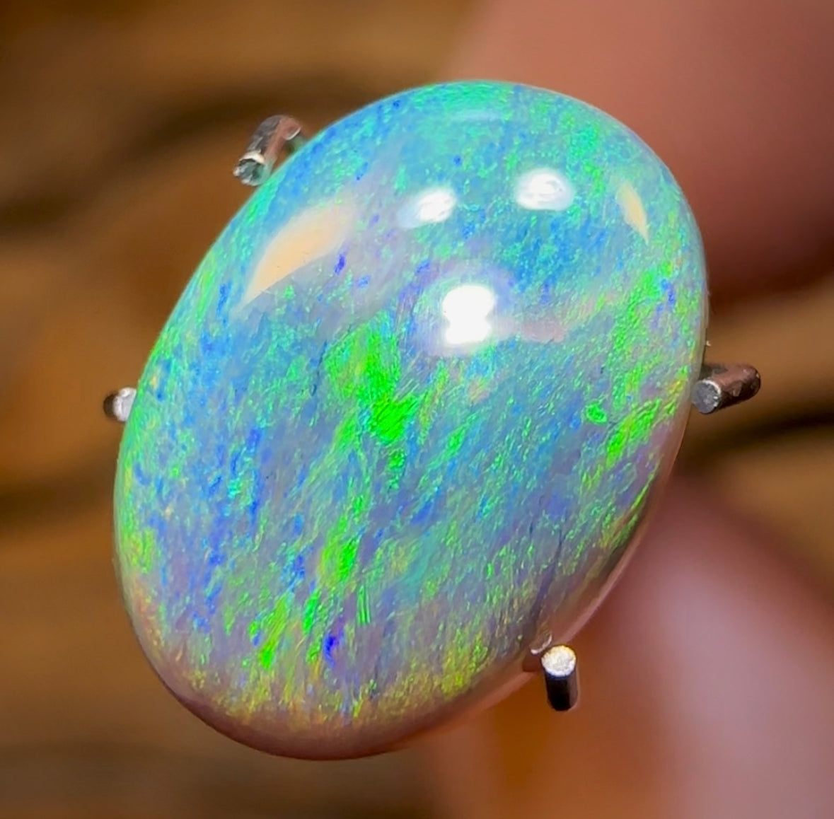2.2cts - Australian Dark Opal “Bean” from Lightning Ridge - Opal Whisperers