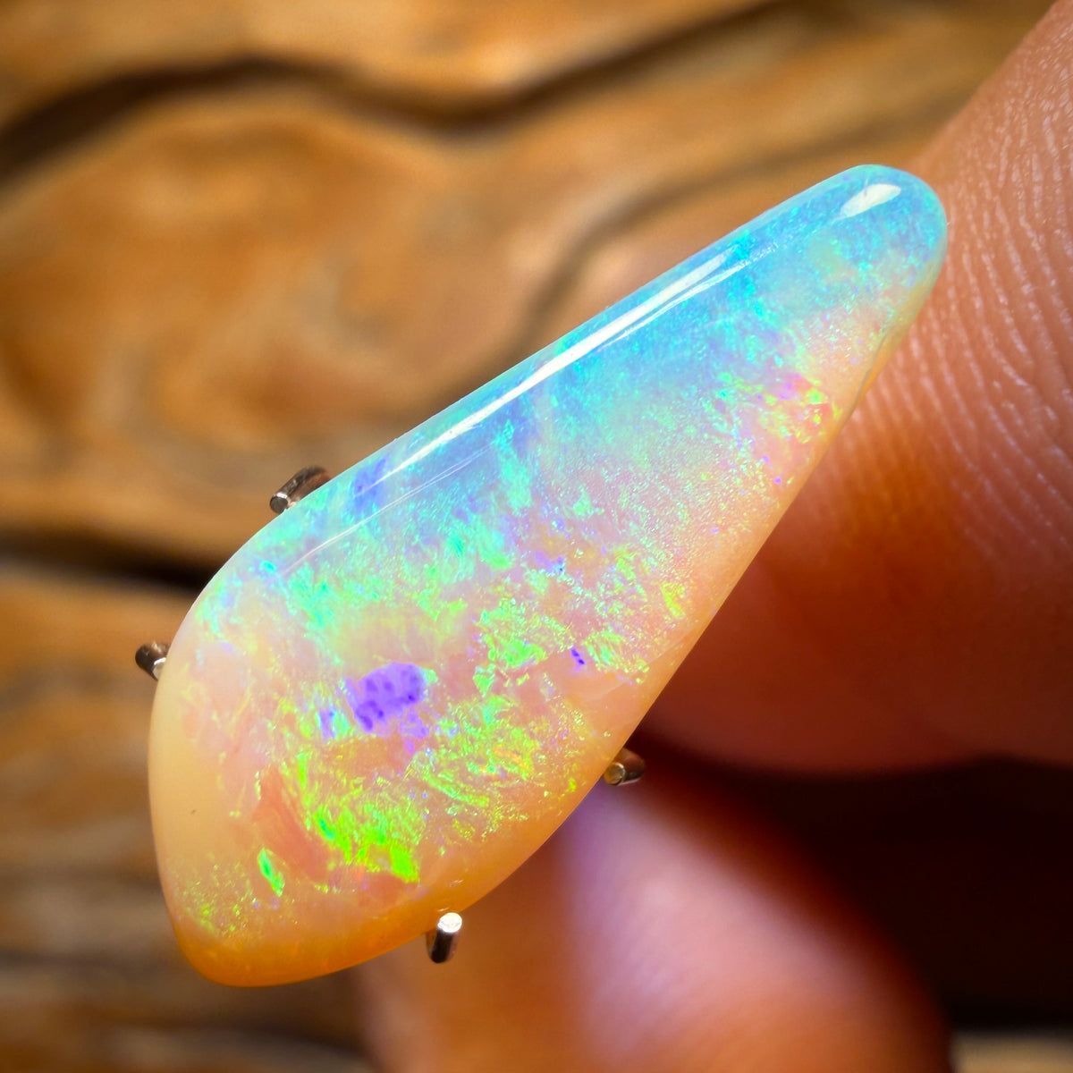 TGIF 4.7cts - Solid Australian Boulder Pipe Golden Crystal Opal