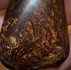 🔨 AUCTION 🔨 No Reserve 53 x 31mm - Drilled Boulder Opal Pendant w/ Eco Friendly Vegan Cord